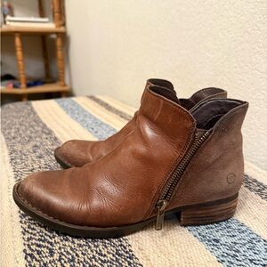 Brown Leather Ankle Boots